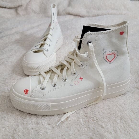 NEW‎ Converse Chuck Taylor All Star Lift Platform High "Y2K Heart" A109114C Sz 9 - Picture 1 of 14
